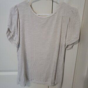 Brianne Twist Sleeve Knit Tee, petite Large
